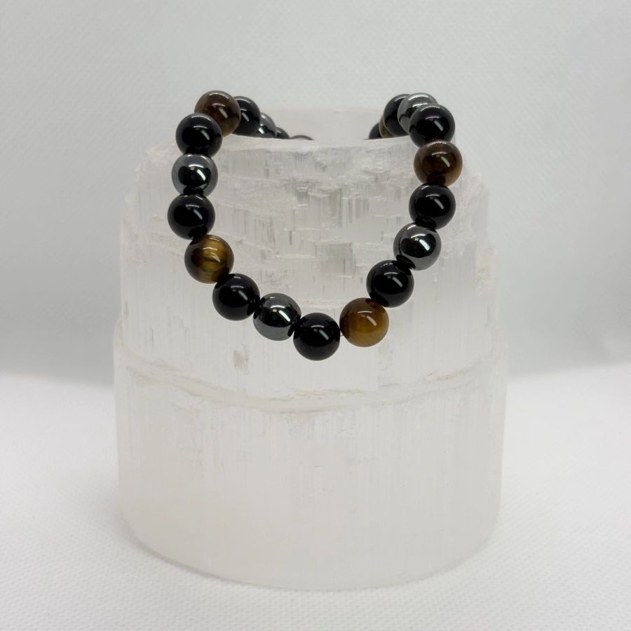 Hematite, Obsidian, Tiger's Eye Bracelet