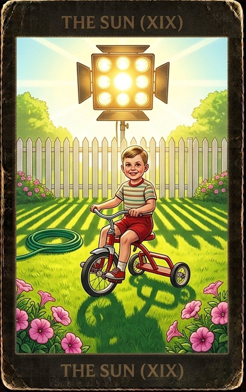 The Sun — Lost Highway Tarot painting